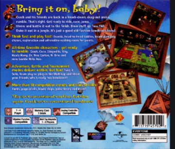 Crash Bash (US) box cover back